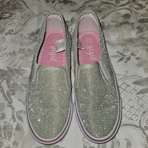 Gigil Silver Glitter Shoes - Size 1